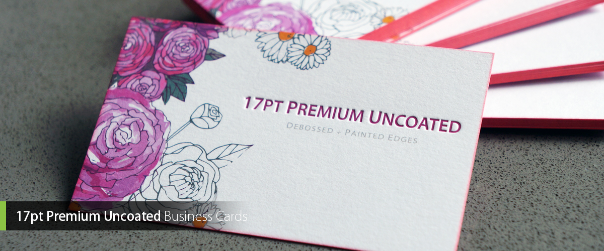 17pt Premium Uncoated Business Cards